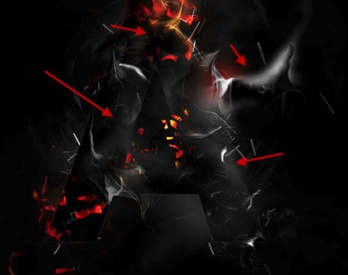 6 high light 500x395 Design an Interesting Fire Text Effect with Particles in Photoshop