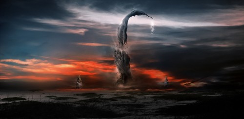 time less sky flatten 2 500x243 Design Surreal Concept Manipulation with Alien Structures in Photoshop