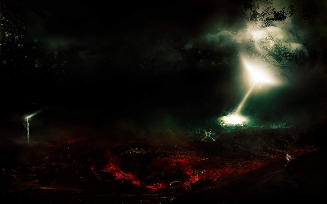 Create Epic Surreal Volcanic Wasteland Matte Painting in Photoshop