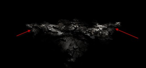 Тёмная картина с элементами деформации воды в Фотошопе