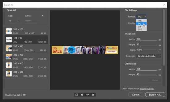 Using Artboard Tool in Photoshop CC to Design Multiple Size Web Banners ...