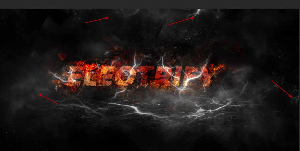 Create Amazing Lightning Text Effect in PSD Vault