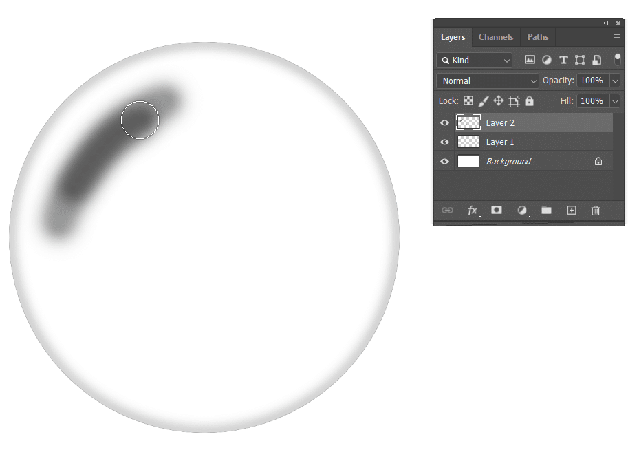 Bubble toevoegen aan foto met Photoshop-penseel