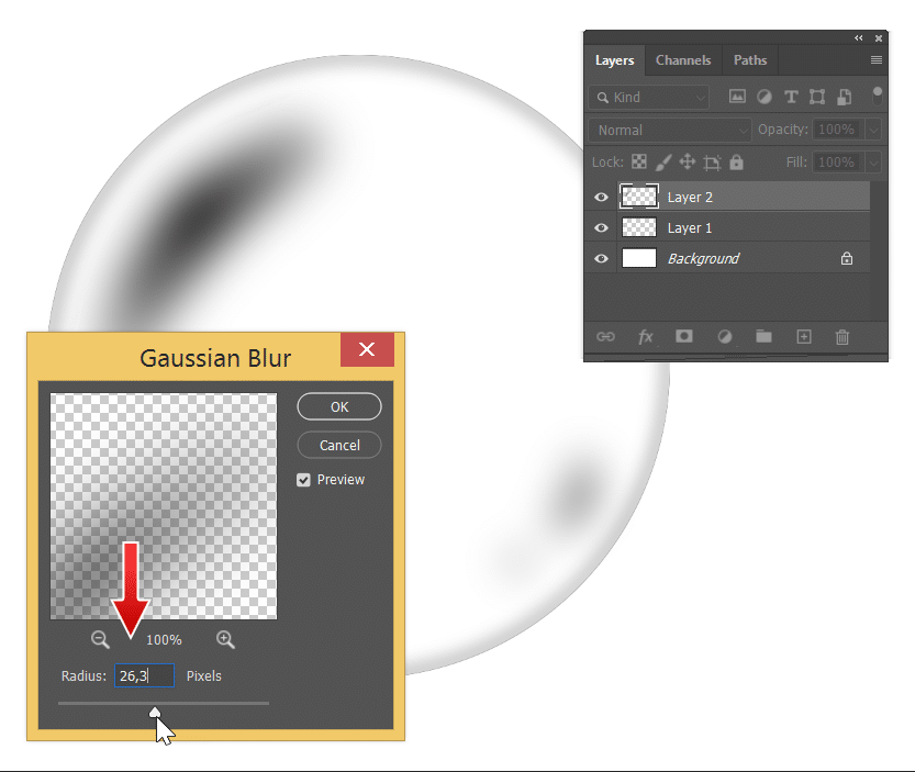buborék hozzáadása a fényképhez a Photoshop Brush segítségével