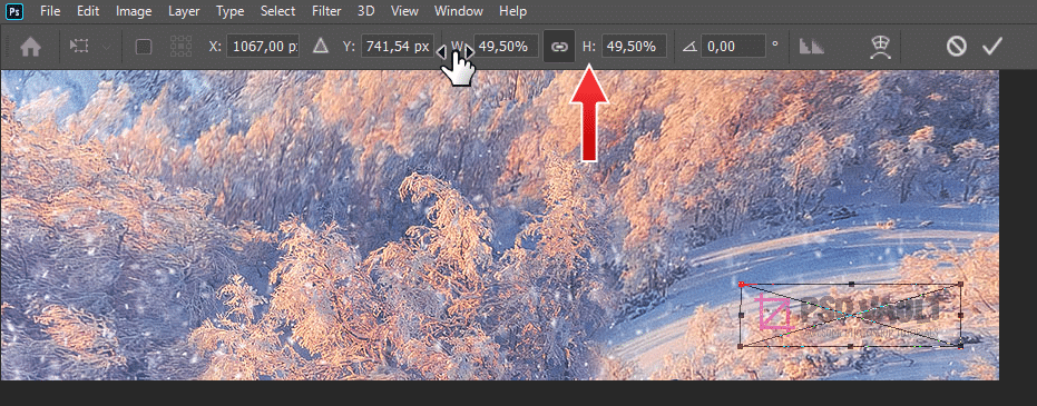Adding Watermark to Photo using Photoshop