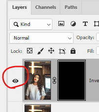 layer's eye icon