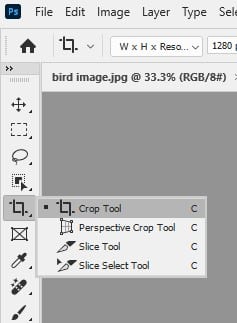 Photoshop's Generative Expand Tool - Use Crop Tool