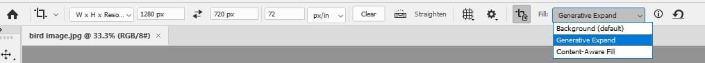 Photoshop's Generative Expand Tool - Property Panel
