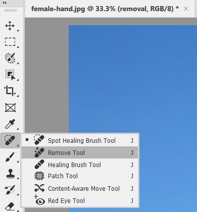 Select the Remove Tool