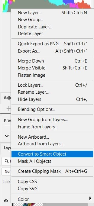 Save as Smart Objects for Flexibility