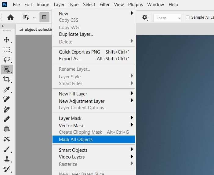 Batch Select with Mask All Objects