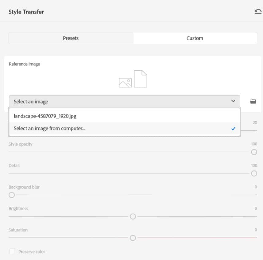 Custom Image Style Transfer