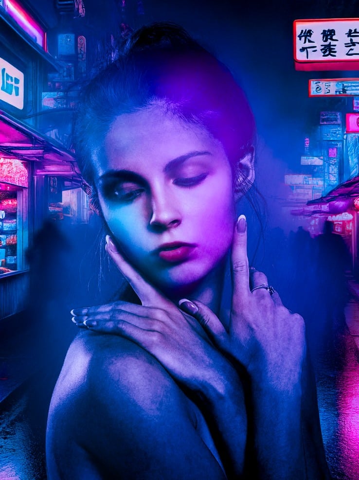 Use Generative Fill to Create Cyberpunk Environment