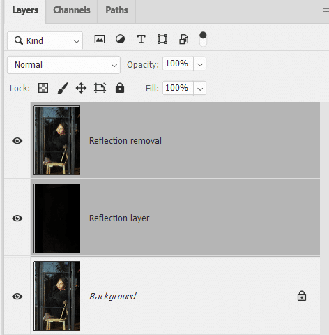 reflection removal layers